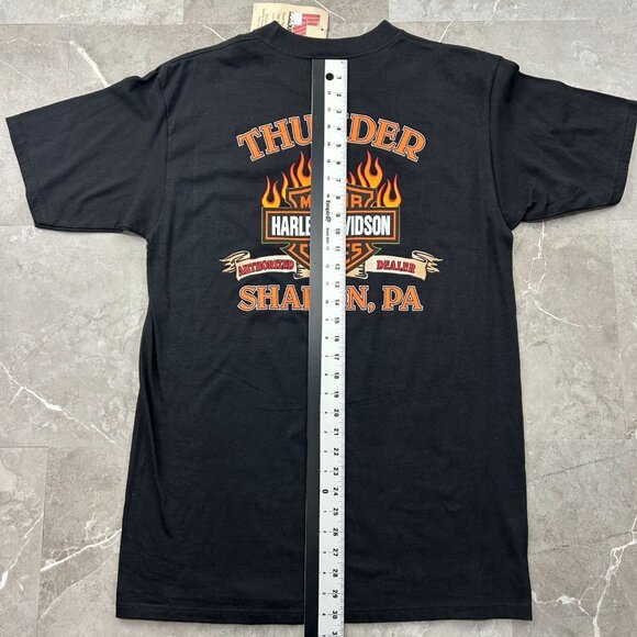 Vintage Harley Davidson Graphic Tee Mens Large VR1000 Dead Stock y2k Flames - Picture 8 of 9